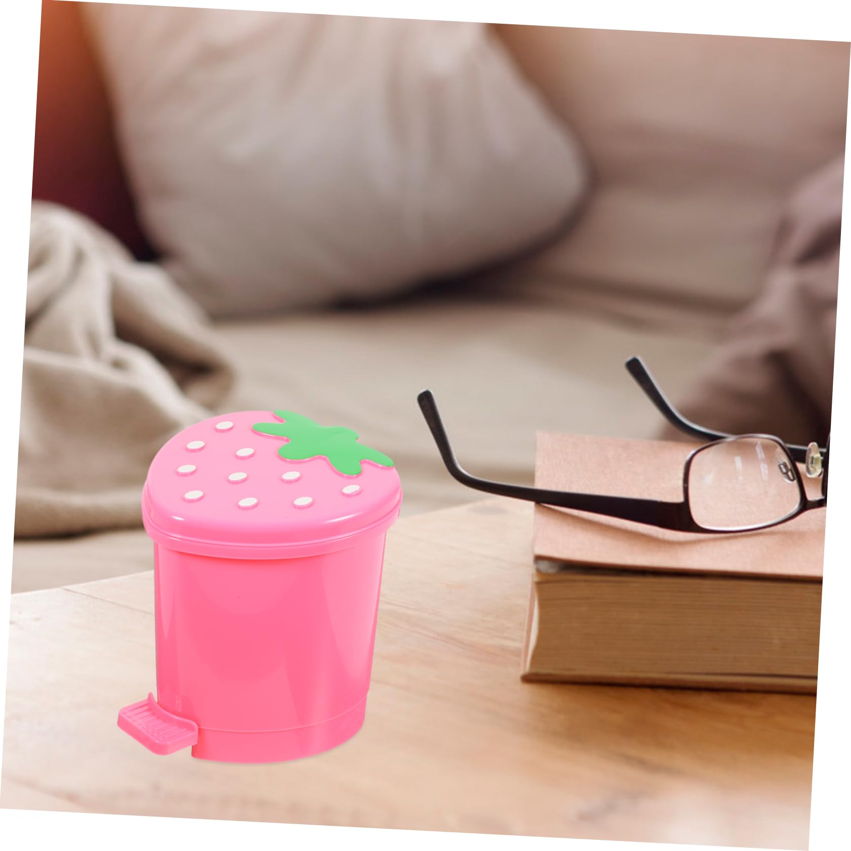 OKUMEYR 2 Cestini Da Tavolo Con Coperchio - Piccoli Porta Rifiuti Per Ufficio O Casa - Foto 2