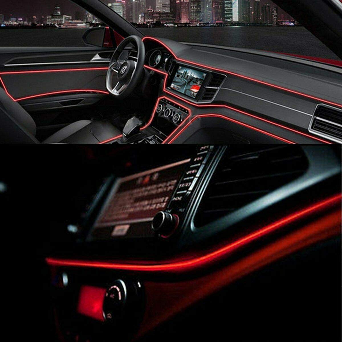 Balabaxer El Wire - Striscia LED Per Interni Auto, 5