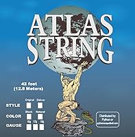 Python Atlas Deluxe Racquetball Strings - Natural/Black 16g/17g/18g 42ft - Power, Soft Feel & Shock Absorption