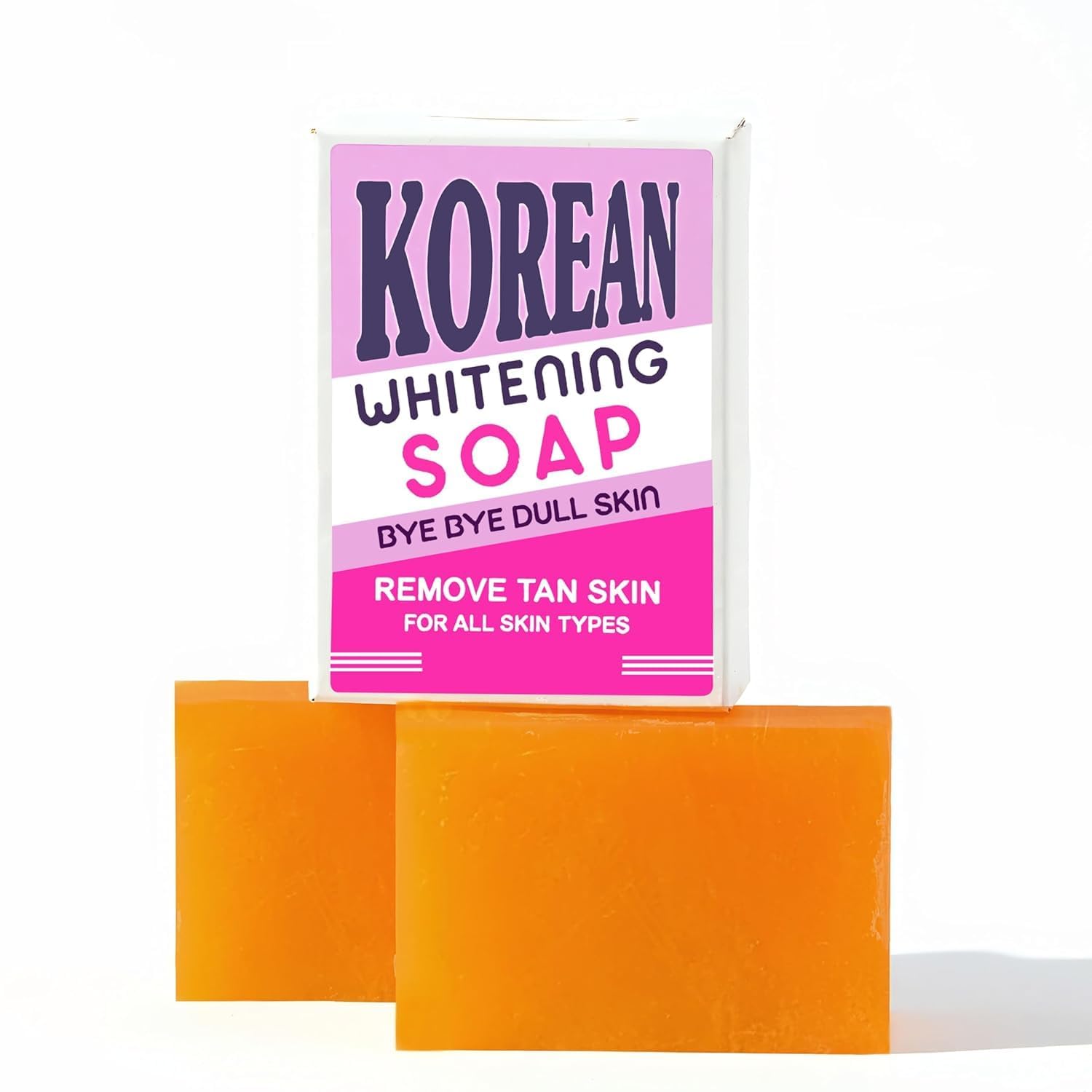 Korean Whitening Soap - Bye Bye Dull Skin, Remove Tanning, Brightening Face & Body Soap with Kojic Acid, Vitamin C, Niacinamide. Fades Dark Spots, Removes Tan, for All Skin Types.100gm (Pack of 2)-image-22