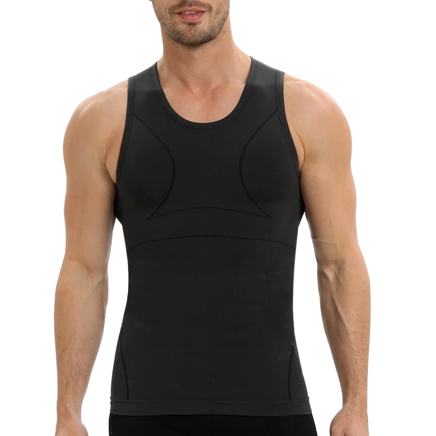 Compression Shirt Men, Slimming Tank Top, Gynecomastia Undershirts, Tummy Control Shapewear, Mens Body Shaper Vest