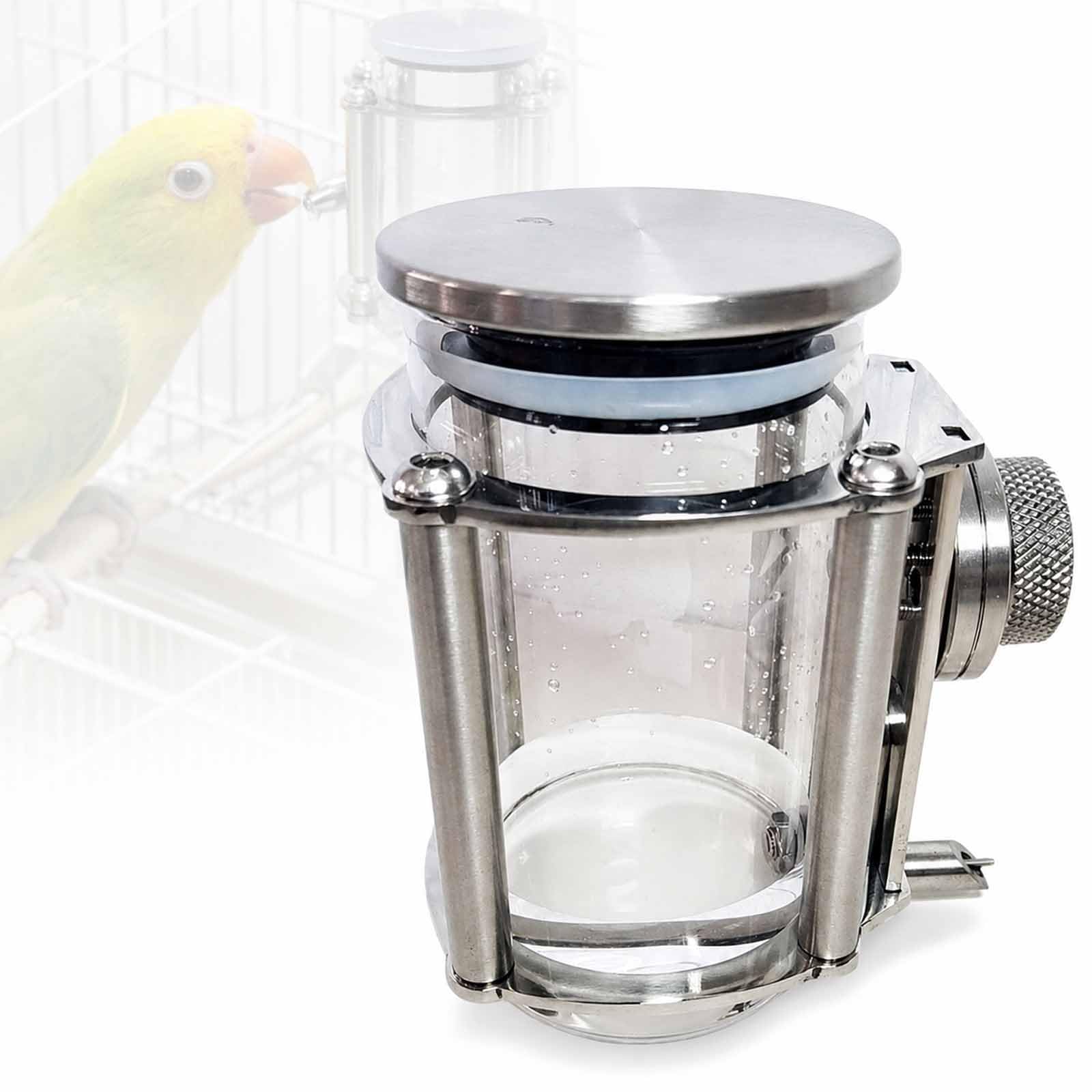 MObyat Bottiglia Dacqua in Vetro Resistente per Pappagalli, Dispenser Dacqua Antigoccia in Acciaio Inossidabile con Grande capacità di 350 Ml/1000 Ml, per Uccelli E Piccoli 1000ml
