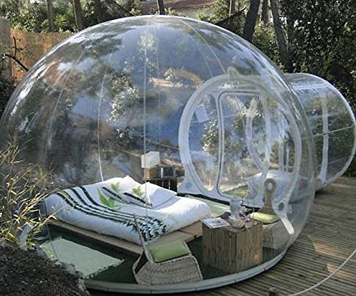 AirLink 6 Meter Inflatable Bubble Tent House Dome Outdoor Clear Show Room with 1 Tunnel for Camping for Photo