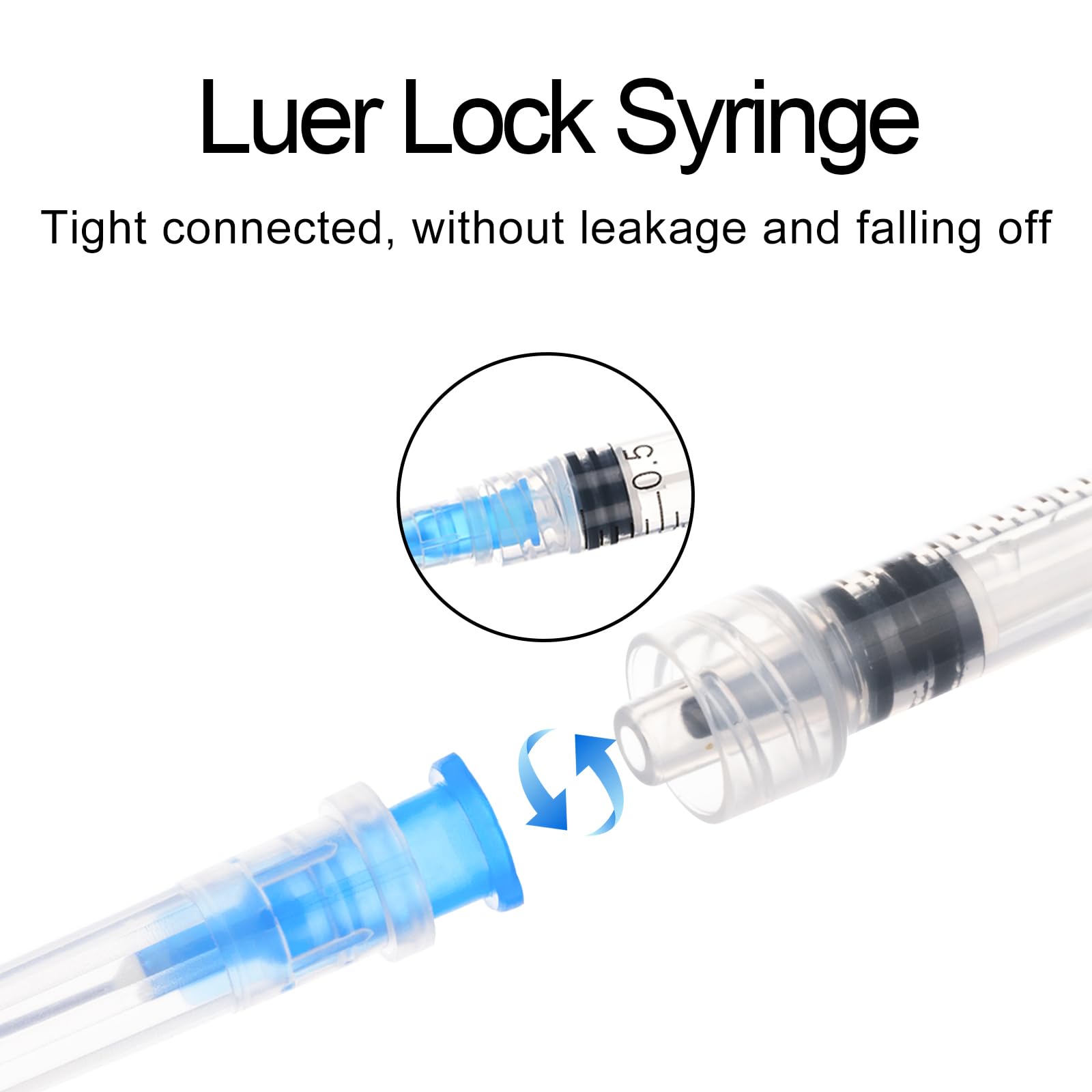 100 sztuk strzykawek 3 ml do płynu, z blokadą Luer Lock 23 Ga, igła, 2,5 cm, do laboratoriów naukowych, nakładania kleju, pomiaru