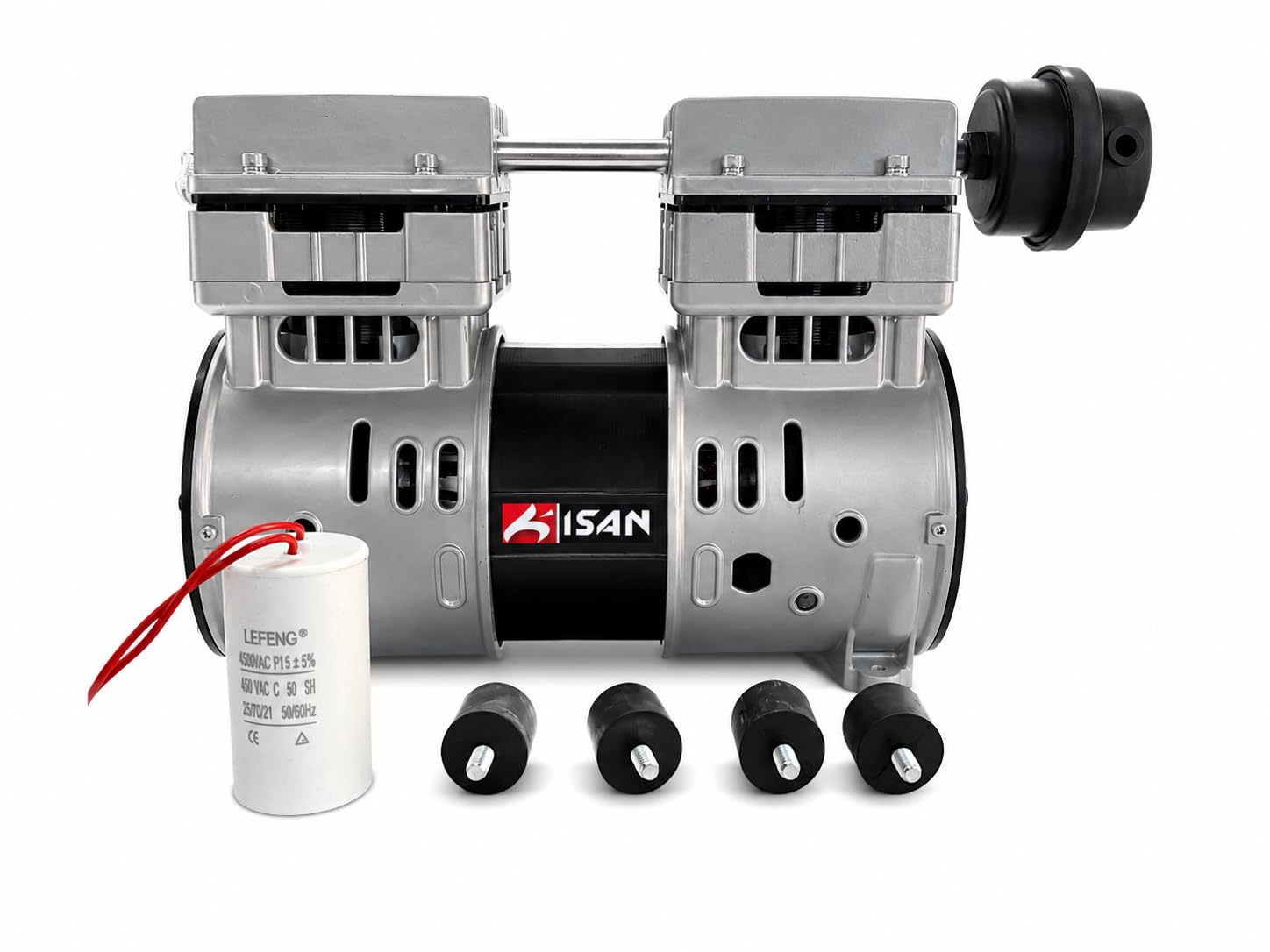 Kisan 550W 1 HP Oil-Free Air Compressor Head | Silent Copper Winding Motor | Low Noise Operation | High Efficiency Compressor Pump Head | Oil-Free Maintenance-Free Design | Industrial & Workshop Use-image-35