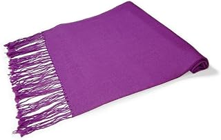 Biagio 100% Wool Pashmina Solid Scarf PURPLE INDIGO Color Womens Shawl Wrap