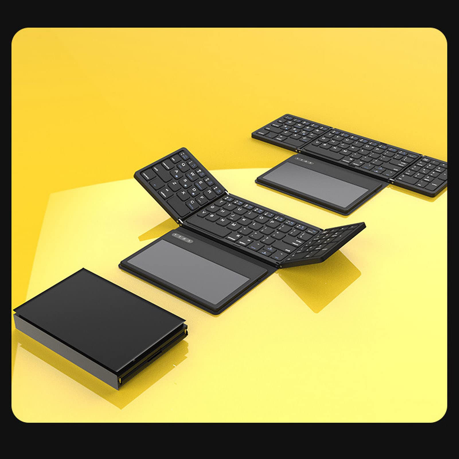 CHICIRIS Tastiera Pieghevole Universale con Touchpad, Tastiera a Bassa Latenza 5.1 per IOS
