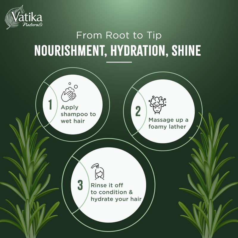 Vatika Naturals Rosemary Shampoo, 400 ml, Shampoo for all hair types, Anti-dandruff shampoo, Promotes Hair Growth, Nourishes & Conditions Hair, Infused with Rosemary oil - Image 5