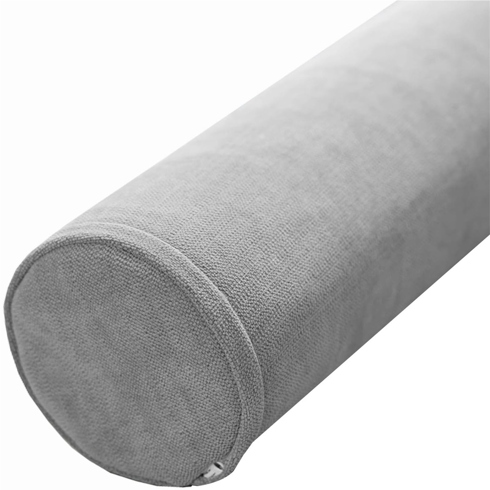 Okrągła poduszka pod głowę, długa, cylindryczna poduszka podtrzymująca szyję, zdejmowana poszewka na sofę do spania samochodu, kolor khaki, 20 x 80 cm, poduszka podtrzymująca lędźwie