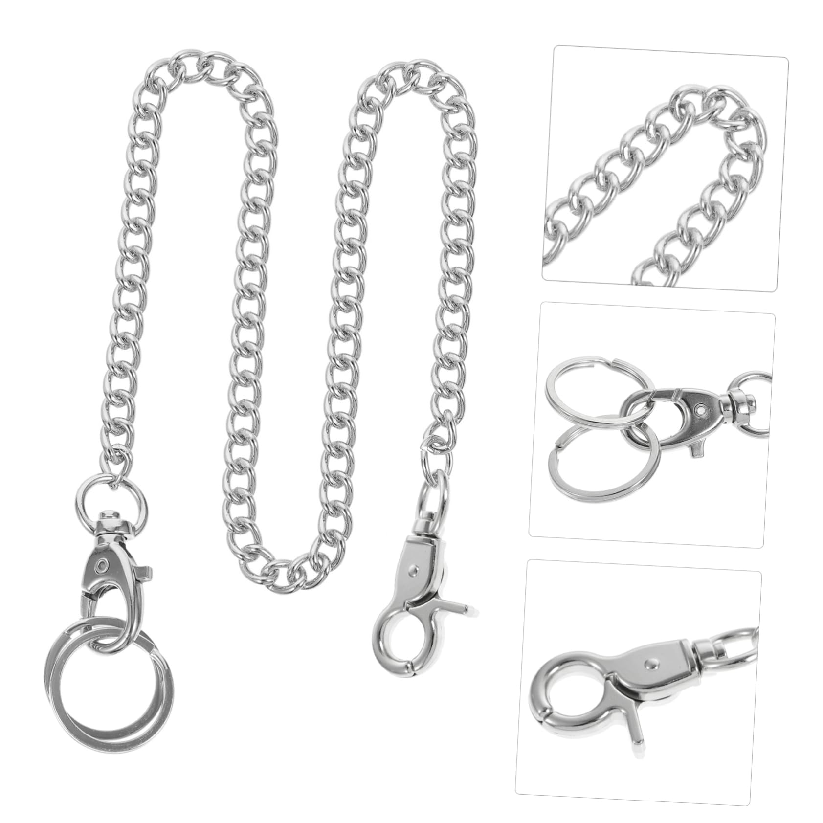 BESPORTBLE Fashion Pocket Watch Chain Fob Electroplated Metal Chain for Decorative Use