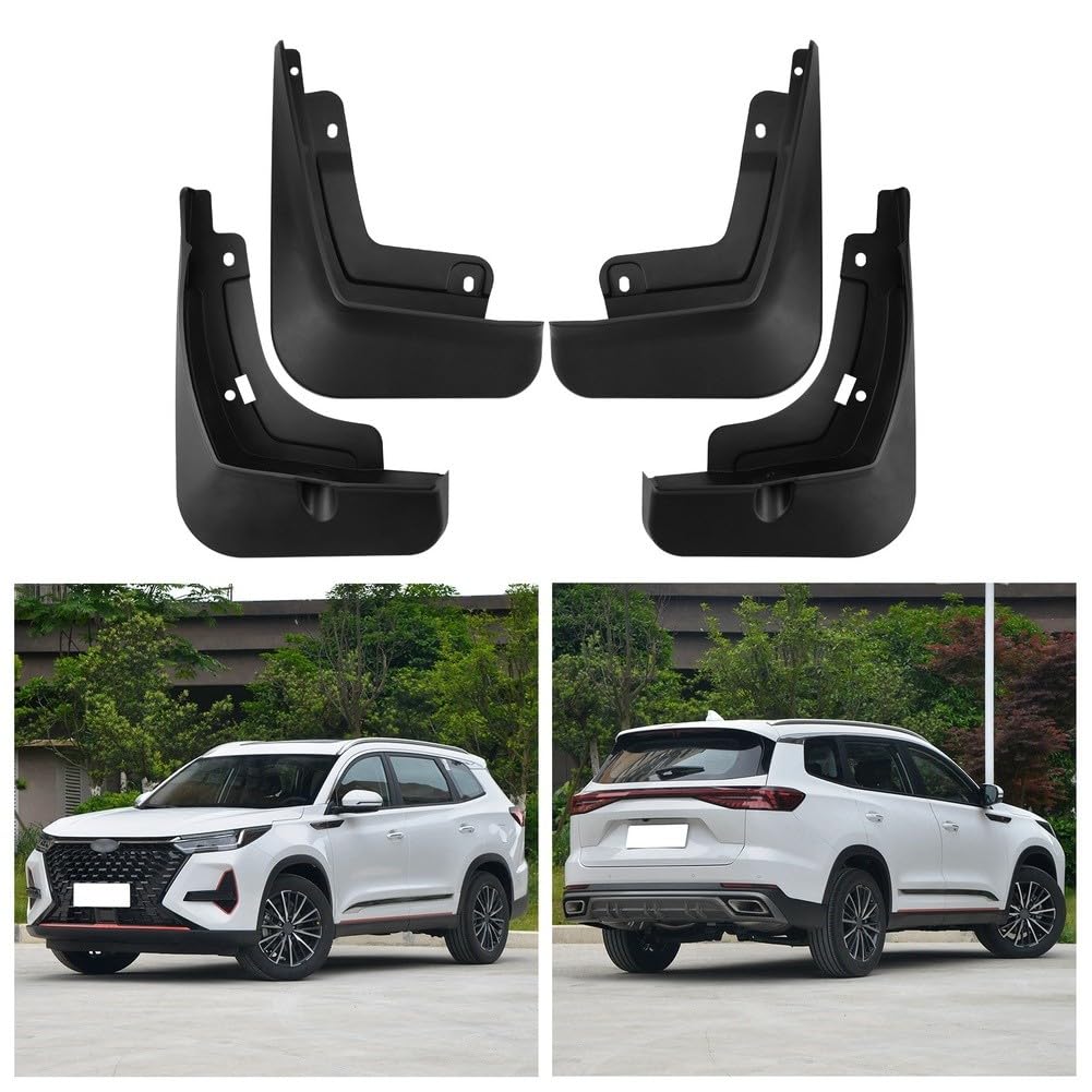 Protectores de salpicaduras para Tiggo 8 Pro 2022-2025 guardabarros negros FACAIIO
