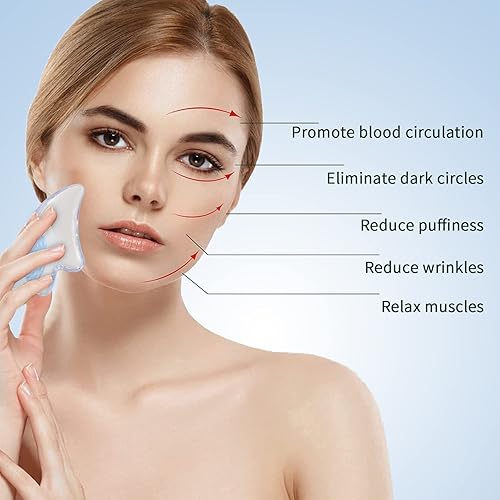 Miniatura 4 de WOVTE Herramienta facial Gua Sha herramienta de masaje Gua Sha herramientas de masaje de raspado Gua Sha para cara cuerpo herramienta de masaje