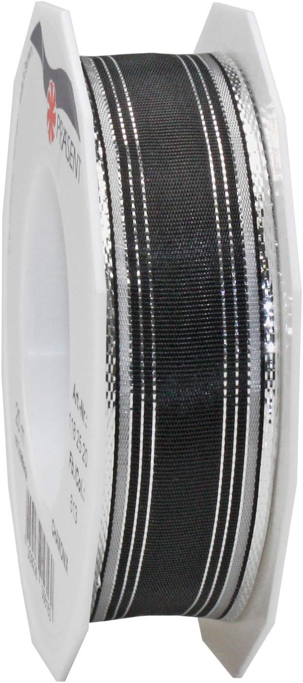 Präsent Ribbon, Black, 25 mm - 20 m