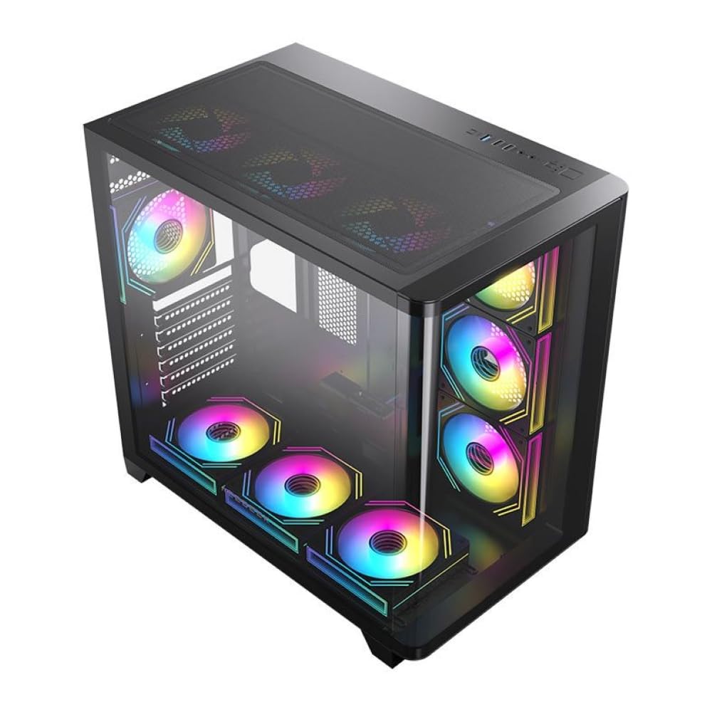 Gabinete Gamer Acegeek CurveX | Mid-Tower | Lateral de Vidro