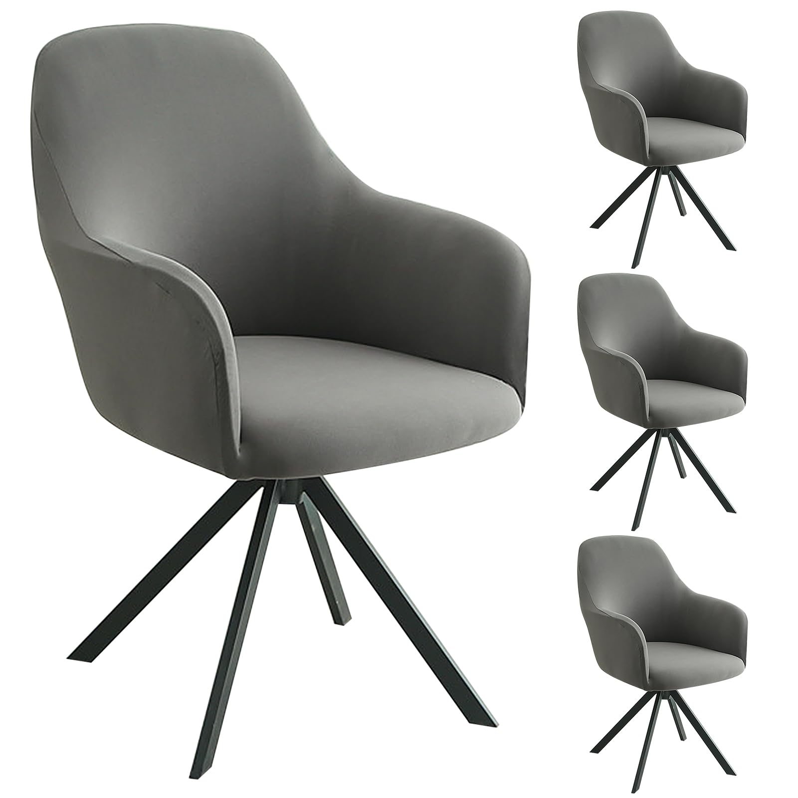 FANSU Fluwelen stoelhoes met rugleuning, 1/2/4/6 stuks, elastisch, Scandinavische Scandinavische stoelhoes voor eetkamer, afdekking voor keuken, kantoor, woonkamer (kleur crème, 1 stuk