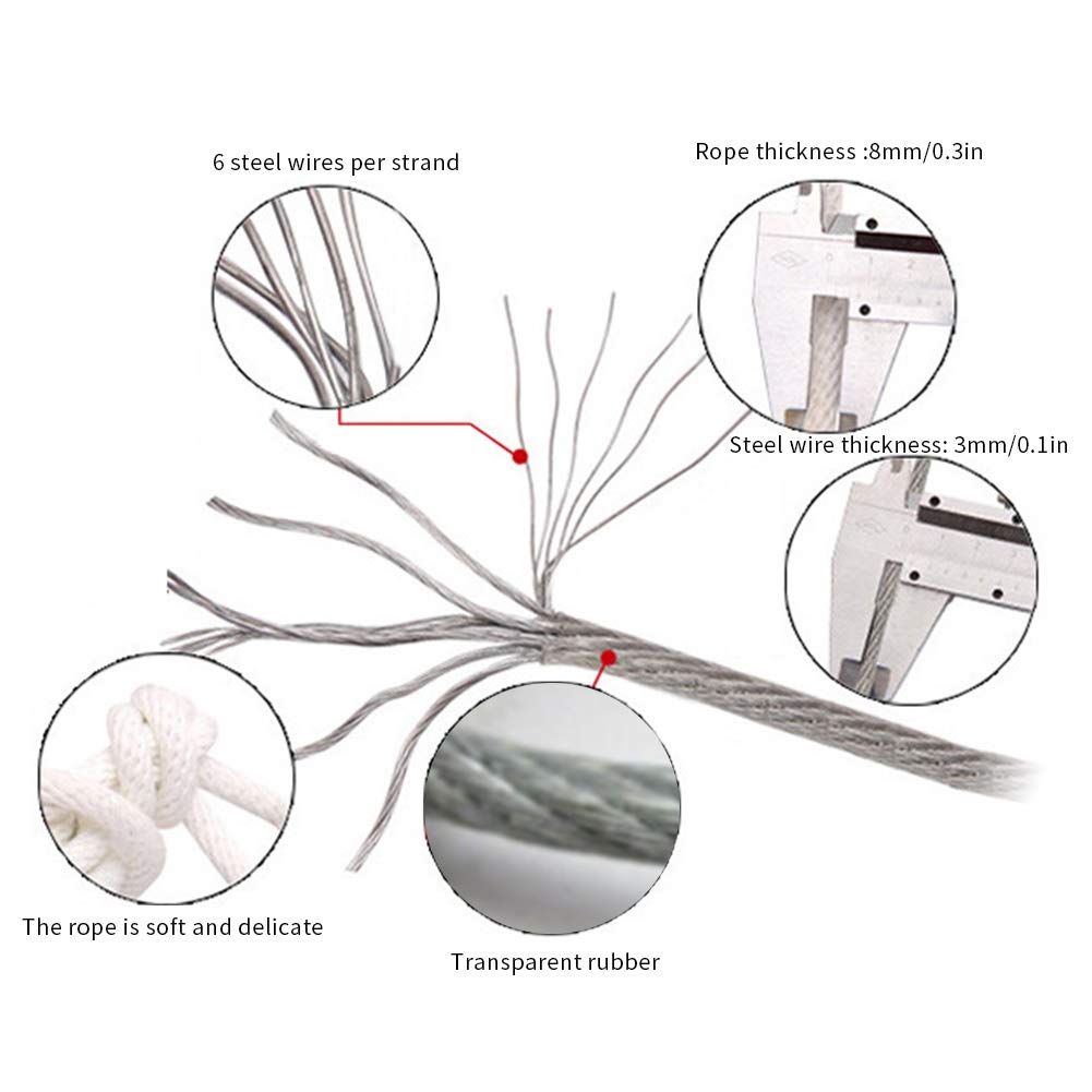 Corda Da Arrampicata 8mm - 10 Metri, Polipropilene, Per Sicurezza E Outdoor - Foto 2