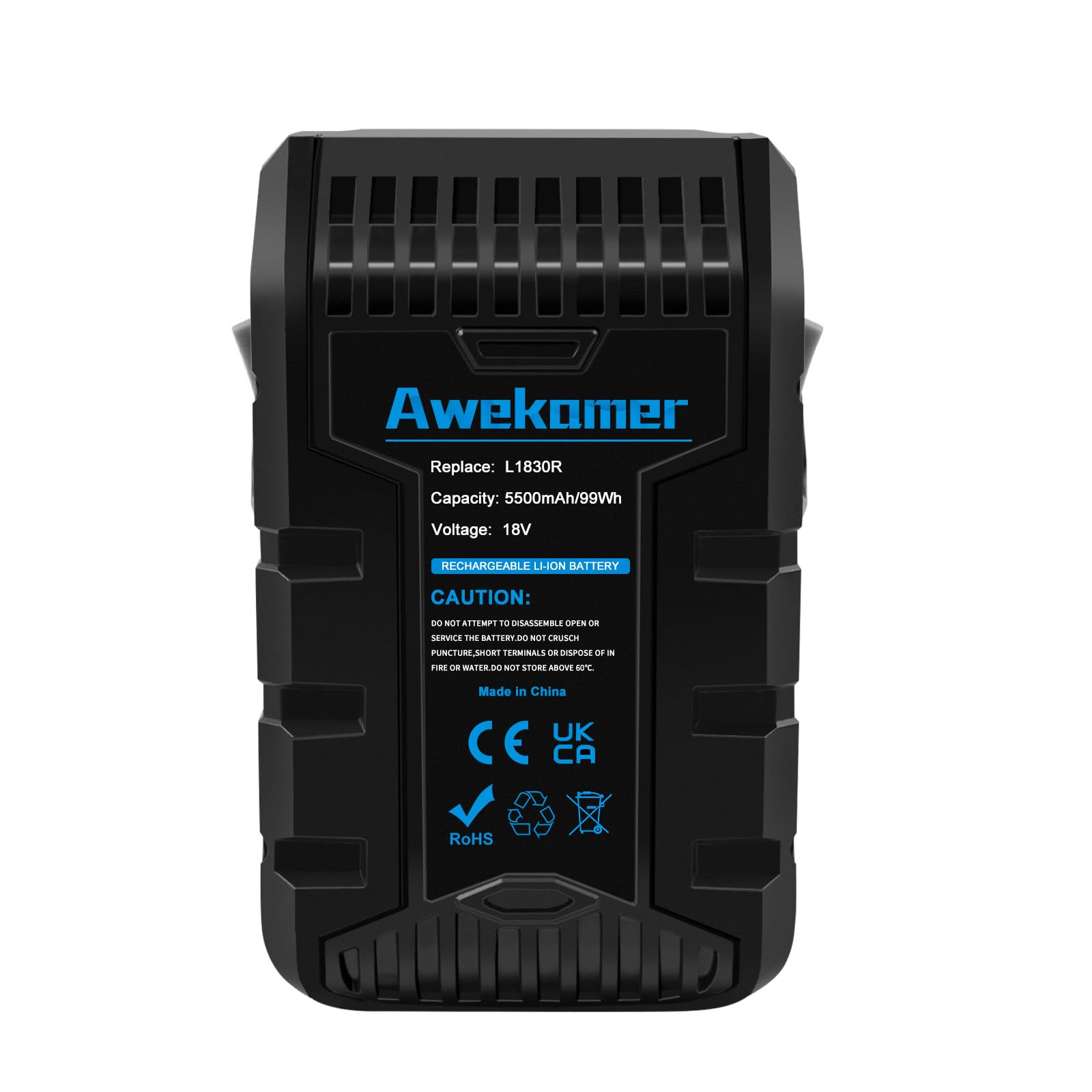 18V 5500mAh Litio Batería de Repuesto para AEG L1815R L1820R L1825R L1830R L1840R L1850R L1860R B1814G B1817G B1814 B1820R B1830R M1830R BS18G