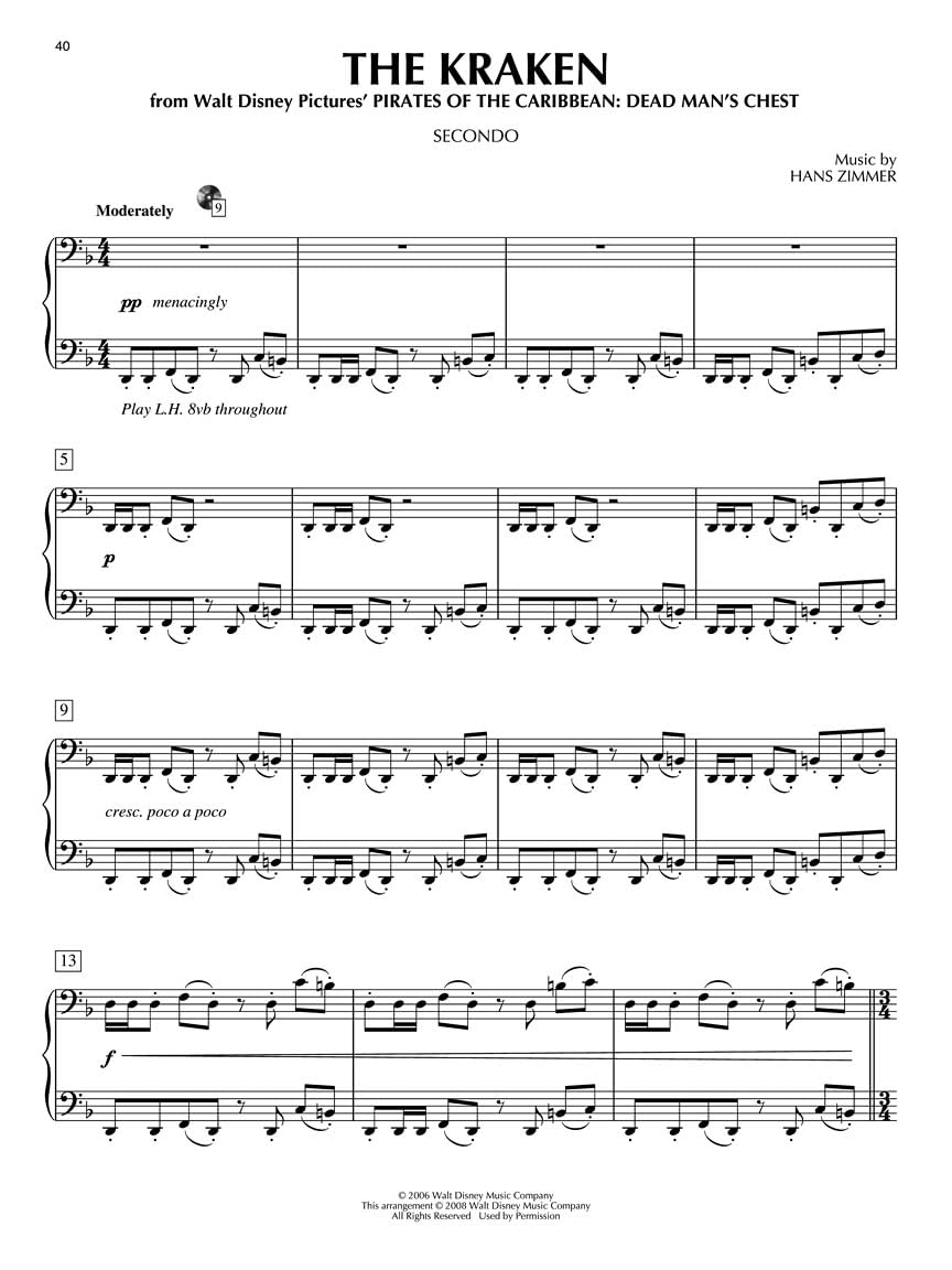 Pirates of the caribbean +cd: Piano Duet Play-Along Volume 19 Nfmc 2020-2024 Selection