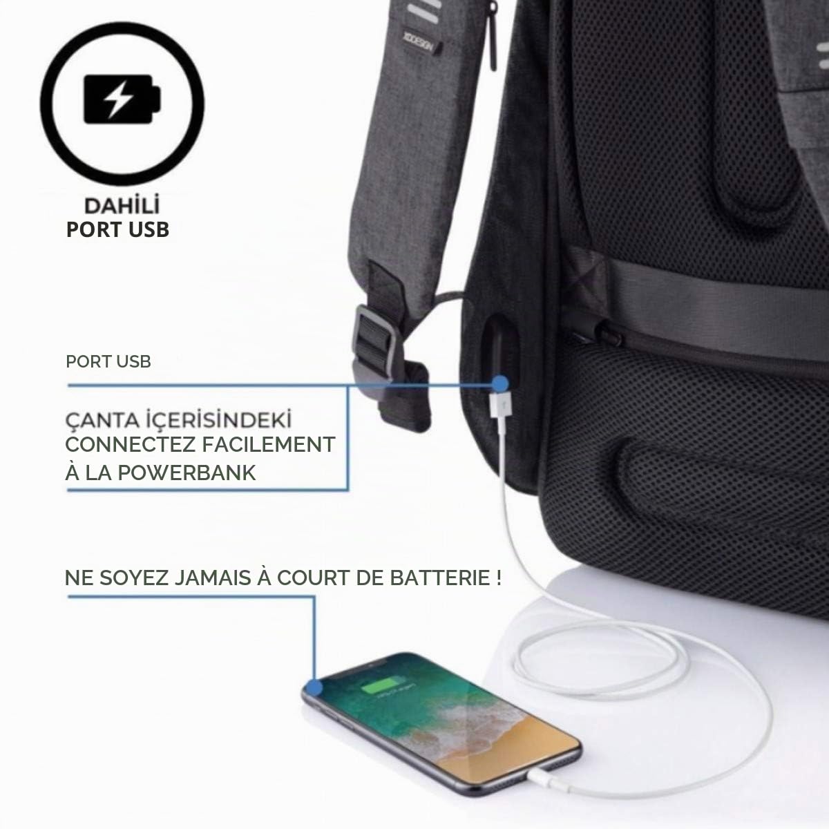 XD Design Bobby Hero XL 17" Sac à Dos Antivol USB (Unisex)