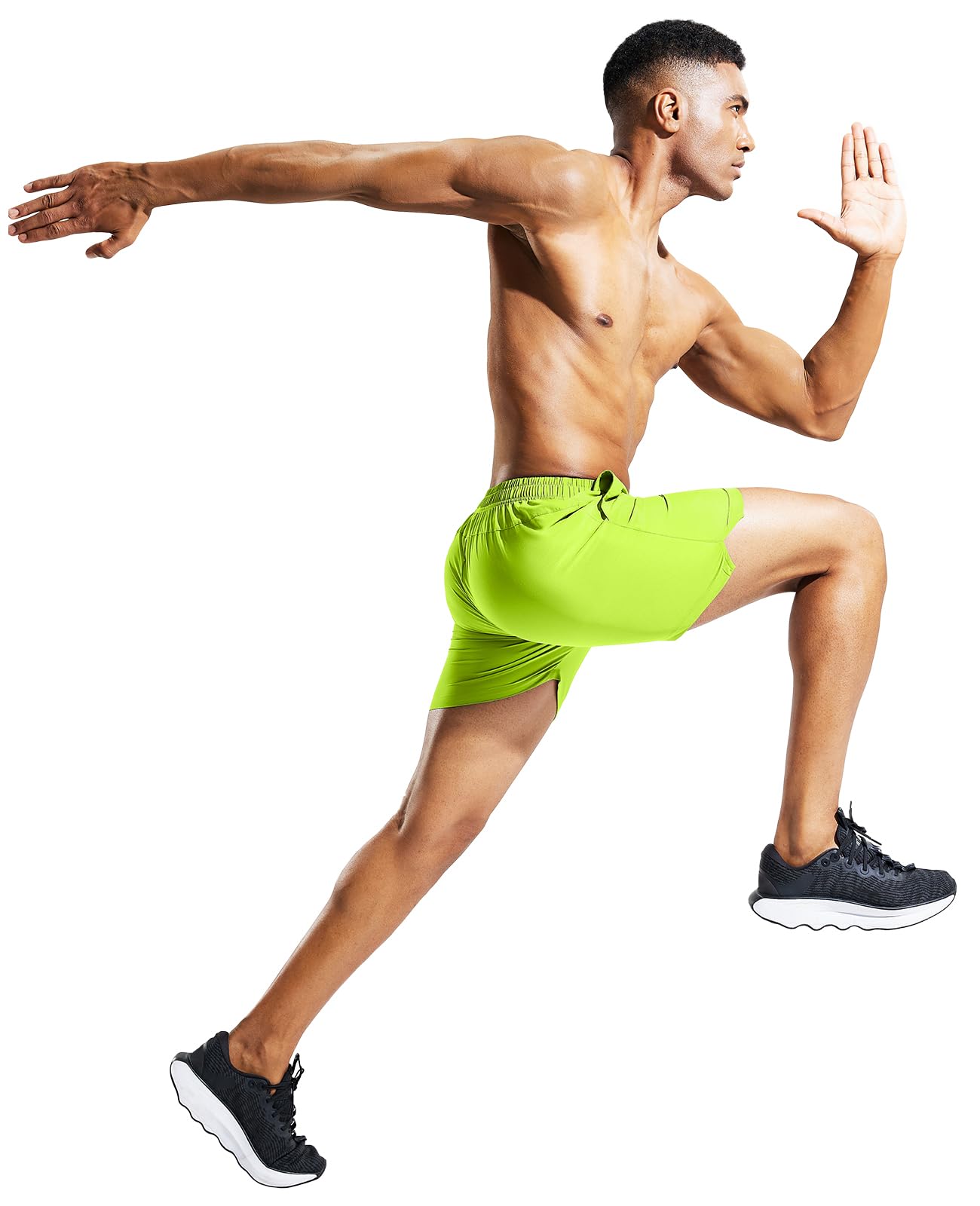 MIER Pantaloncini da corsa da uomo da 12,7 cm, con tasche, ad asciugatura rapida, leggeri, pantaloncini da allenamento in palestra, elastico in vita