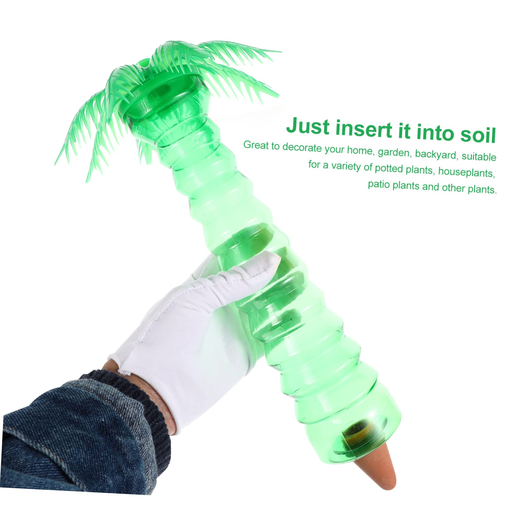 POPETPOP 4pezzi Dispositivo di Irrigazione Automatica per Piante Gocciolatori per Piante di Autoirrigazione Decorativo per Casa e Giardino Design Creativo Forma di Palma di Cocco