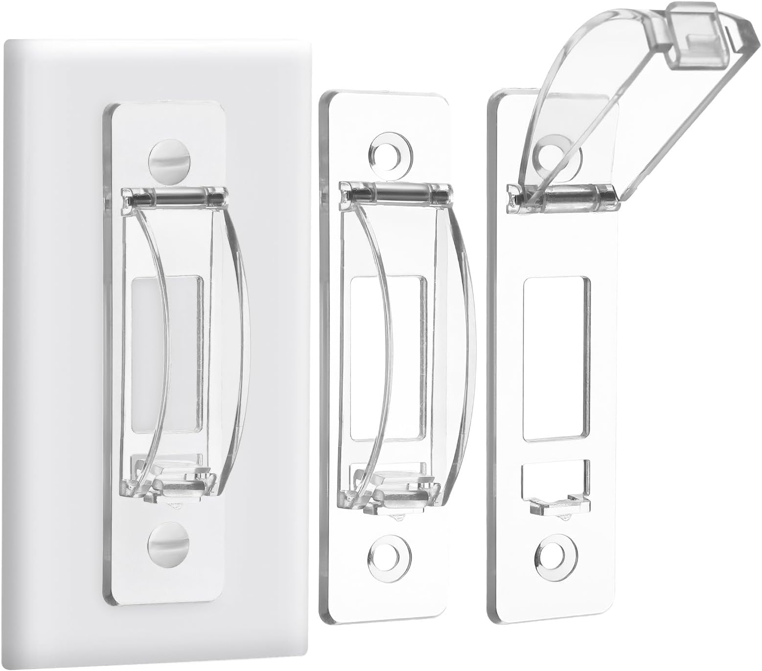 Light Switch Cover Guard (2-Pack) - Child Safe Wall Switch Protector Prevents Accidental On/Off - Easy Install No Tools Needed for Toggle Switches, Toddler & Pet Proof