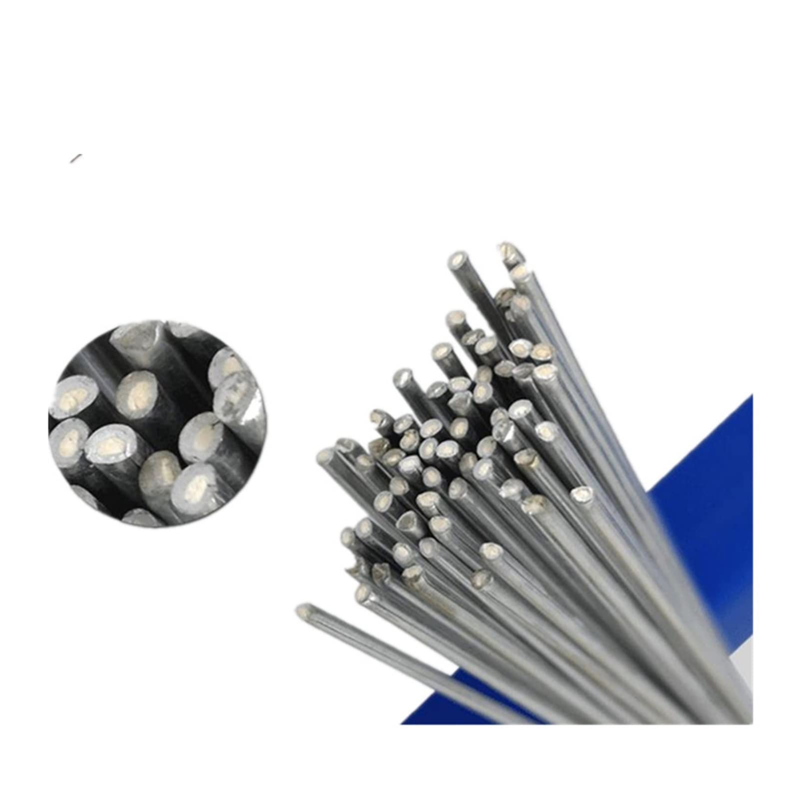 Srebrne pręty do lutowania twardego aluminium, Aluminum Welding Rods Alloy Stainless Steel Galvanized 20-50 pcs Pack 1.6-2.4mm(50pcs-1.6mm*33cm)