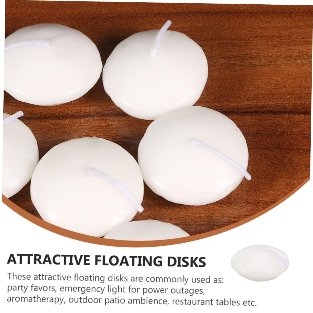 MAGICLULU 100 Velas Flotantes de Parafina, sin Aroma, para Bodas y Fiestas, Crean un Ambiente Cálido en Exteriores y Patios