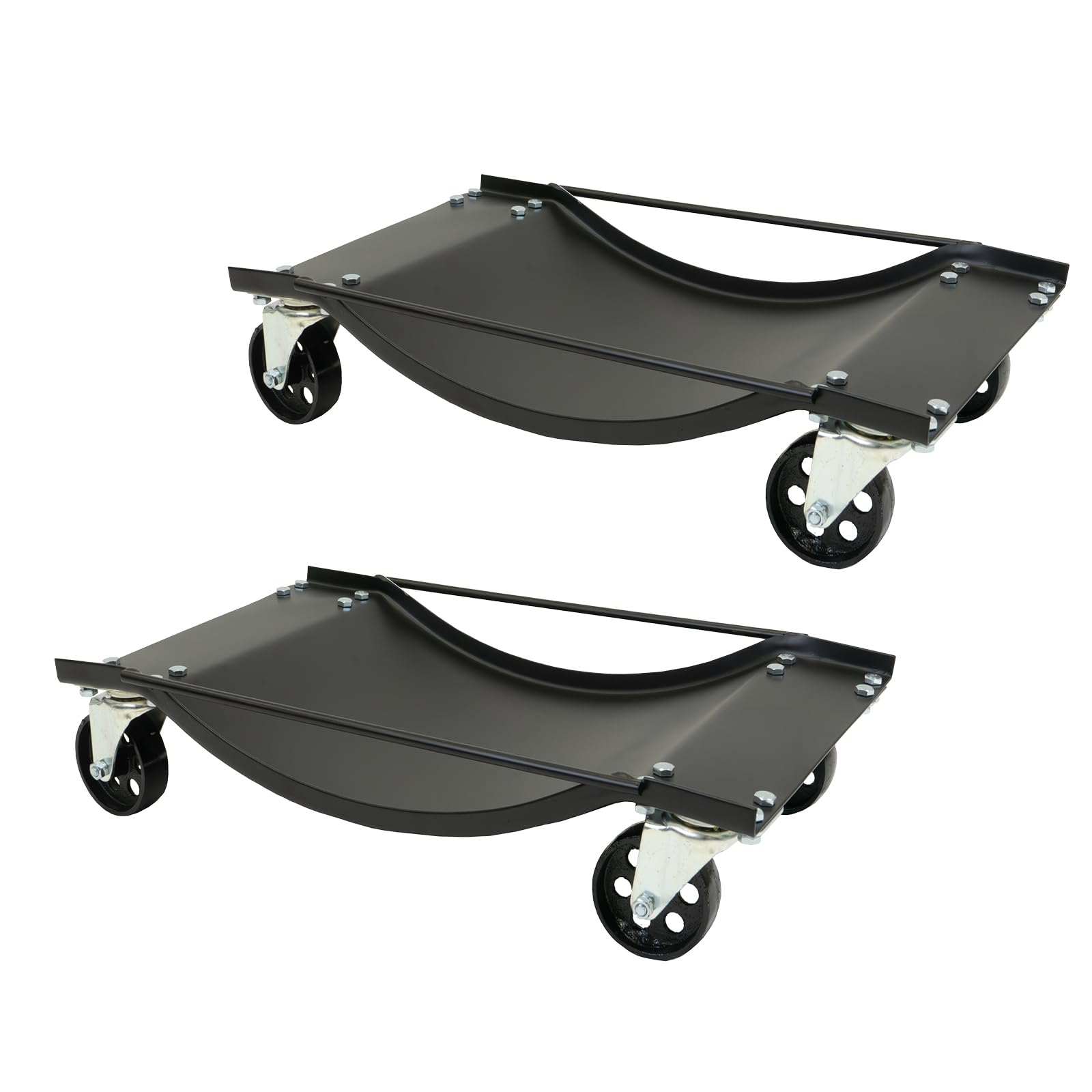 TRUTZHOLM 4X Auto Rangierhilfe für PKW 1800 kg mit Stahlrollen Rangierwagenheber Rangierroller Wagenheber Rangierschale 360° Lenkrollen