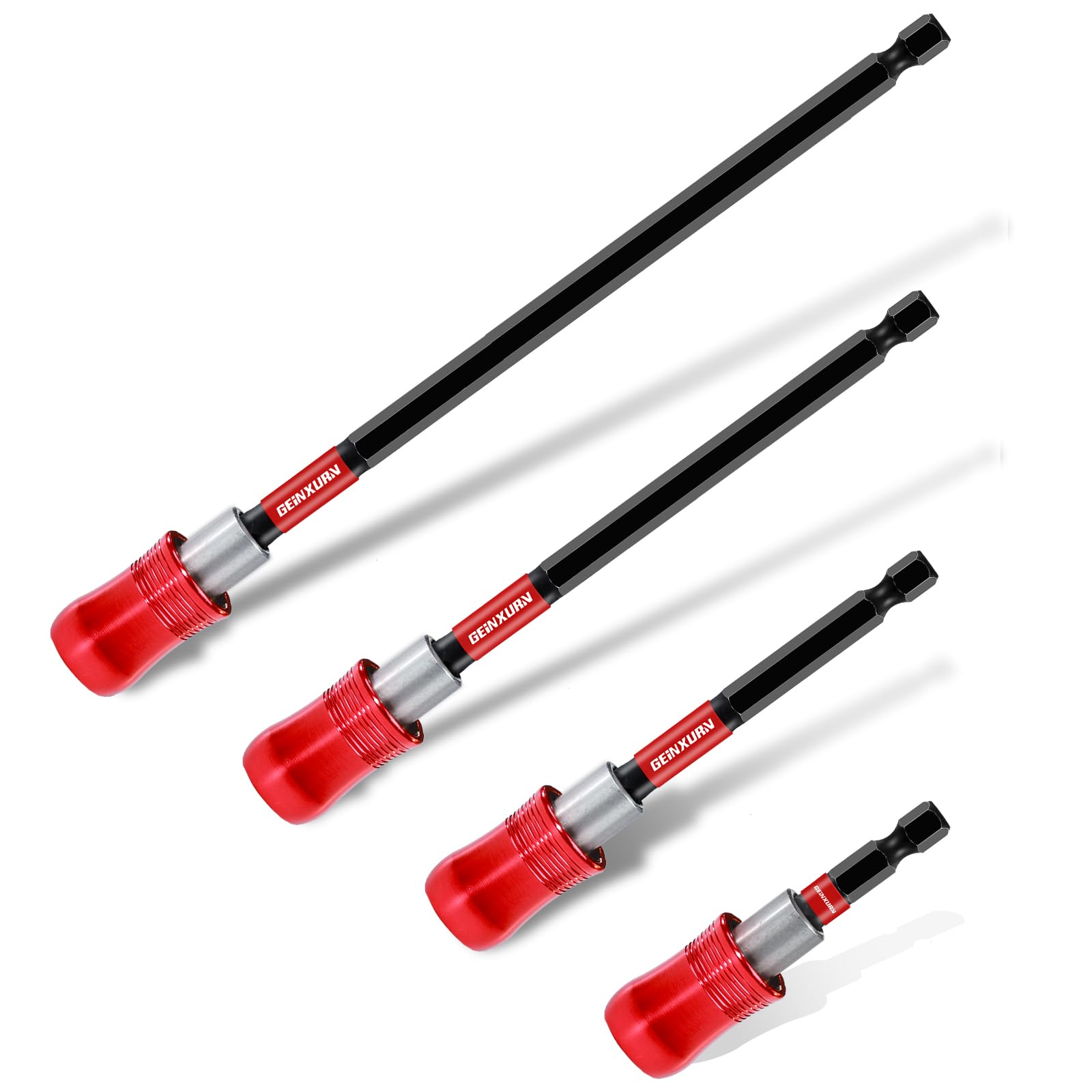 Geinxurn 4PCS Impact Screwdriver Bit Holder Set, Magnetic