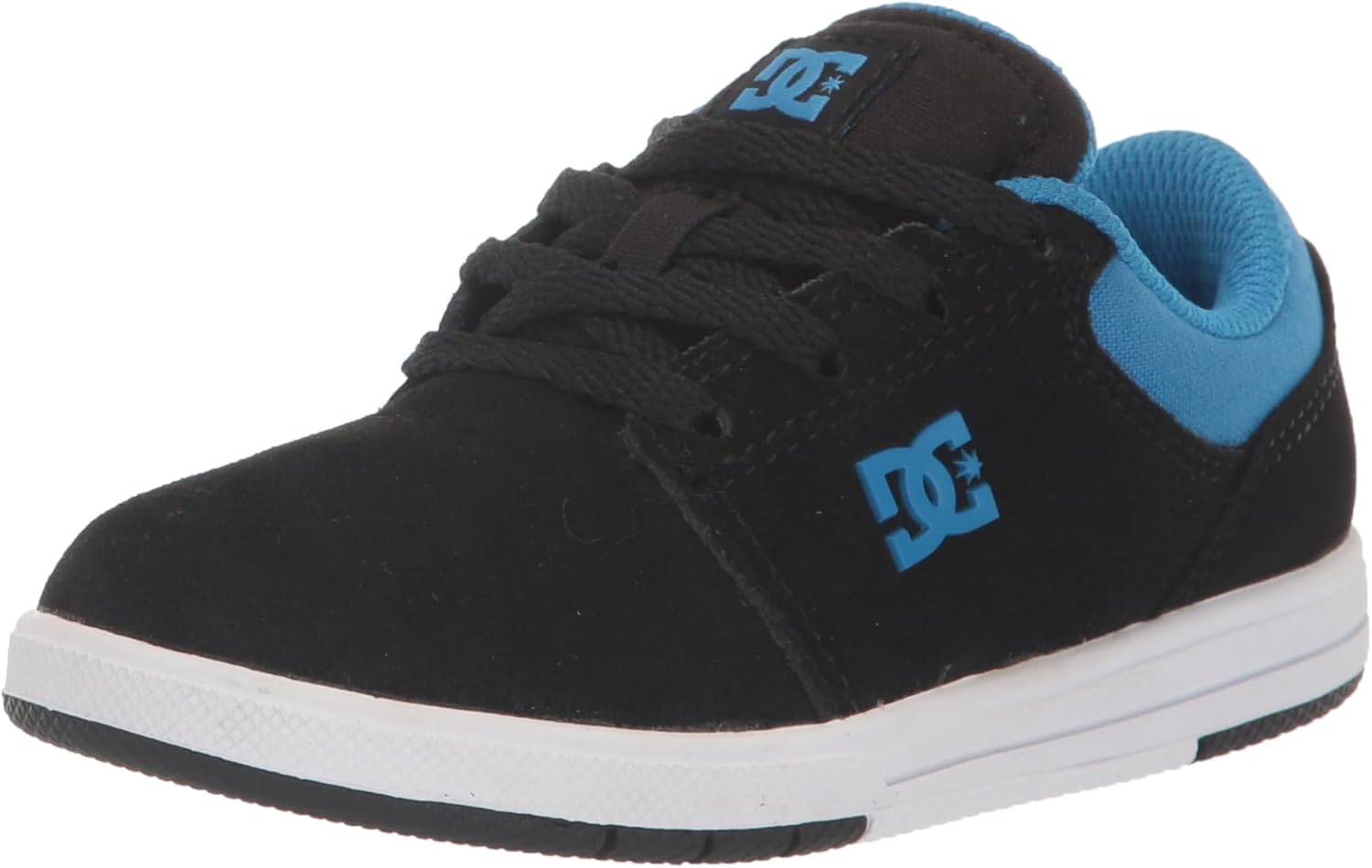 DC Boy's Crisis 2 Skate Shoe, Black/Blue/Grey, 11 Little Kid
