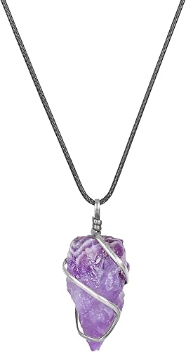 YATSKIA Collar con colgante de cristal crudo para hombres y mujeres, piedras de chakra hechas a mano, joyería espiritual, regalos para élella,