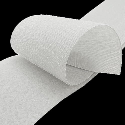 Miniatura 5 de Cinta de velcro blanca de 4 pulgadas de ancho, no adhesiva, de nailon blanco de 1 yarda de longitud, juego de sujetadores de tela para bolsas de