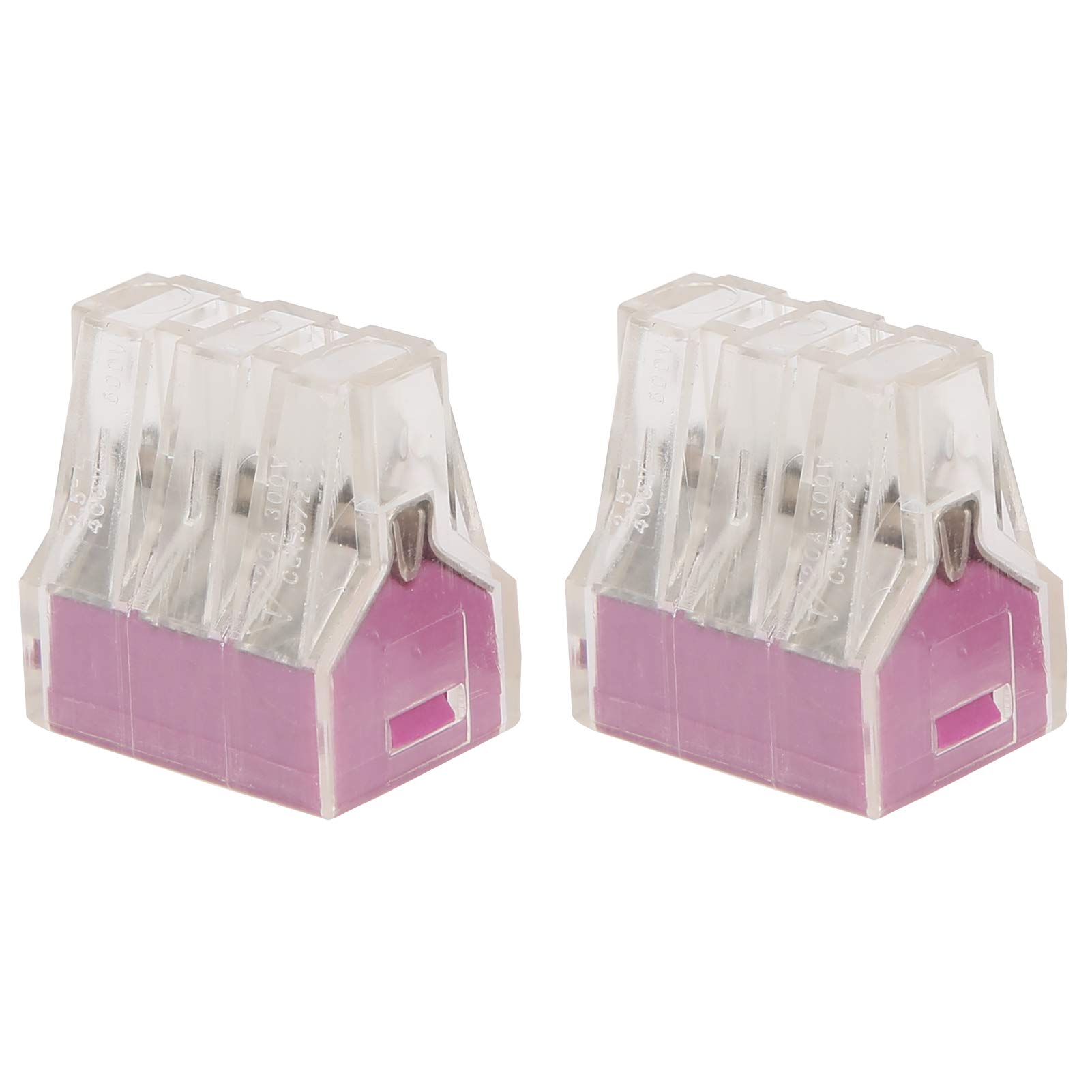 100Pcs Push Wire Wiring Connector, Soft Hard Line Universal Quick Connection Terminal Block with Good Conduction Performance(PCT-106)