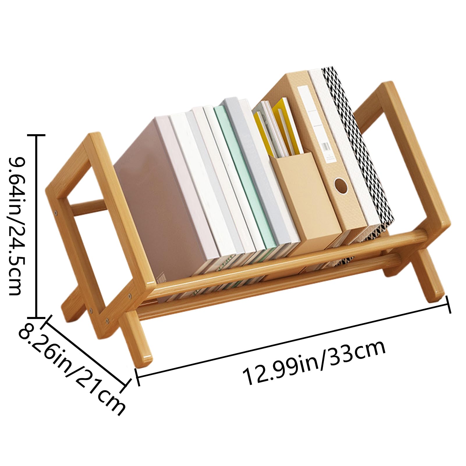 Generico Organizzatore da scaffale per scrivania - Scaffale per libreria da banco inclinabile | da scrivania e organizer da per forniture di libri, ufficio, casa, studio, moderno espositore