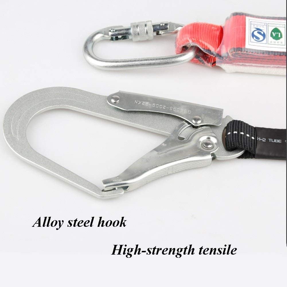 Arneses de Cuerpo Entero, Kit de detención caídas, arnés Escalada Medio Cuerpo, cinturón Seguridad, construcción Techo, protección contra for Trabajos aéreos, montañismo/Negro/C