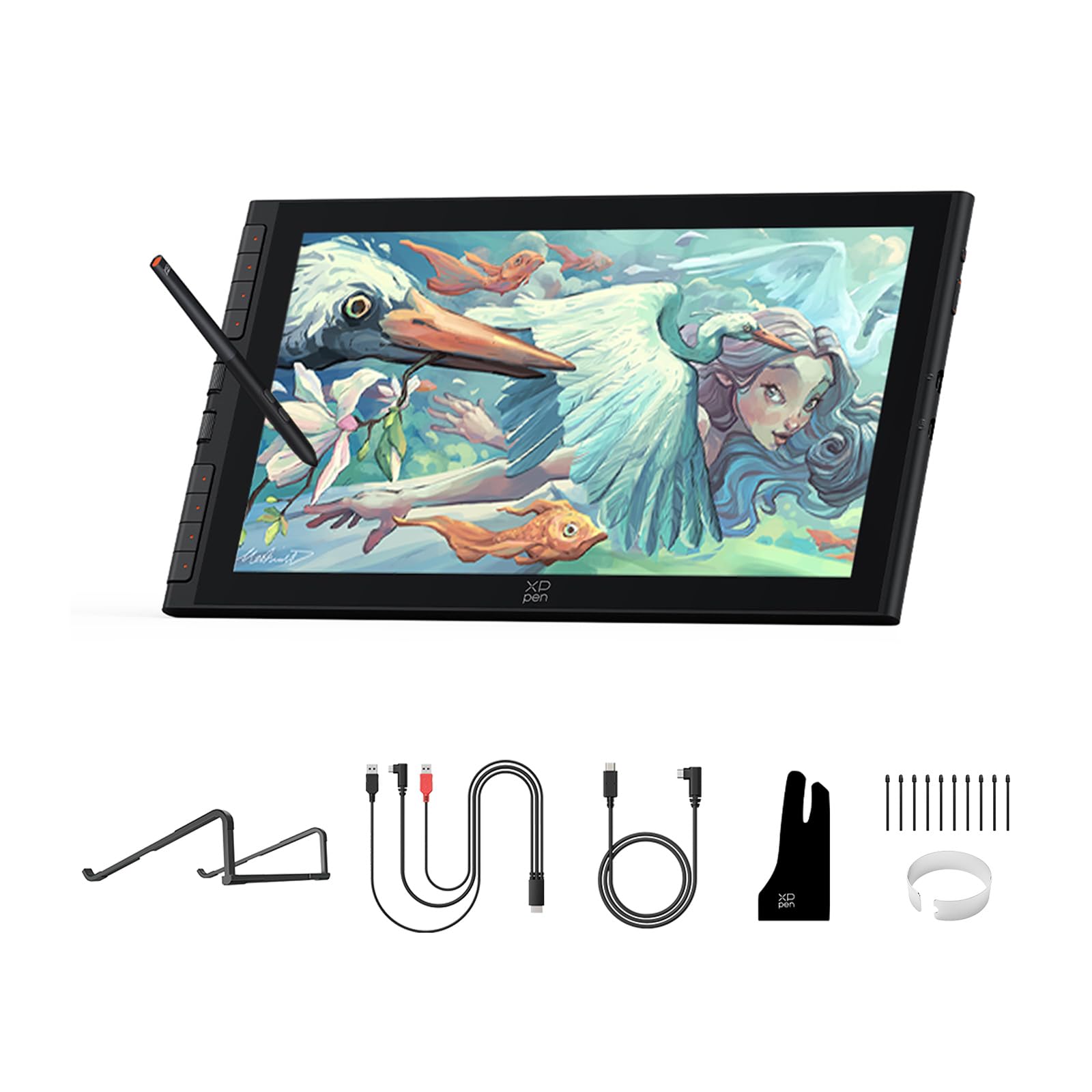 XPPen Artist 16 3rd (Édition 2026) Tablette Graphique Dessin Écran 15,4 Pouces avec Molette X-Dial, 8 Raccourcis, X4 Stylet à 16384 Niveaux