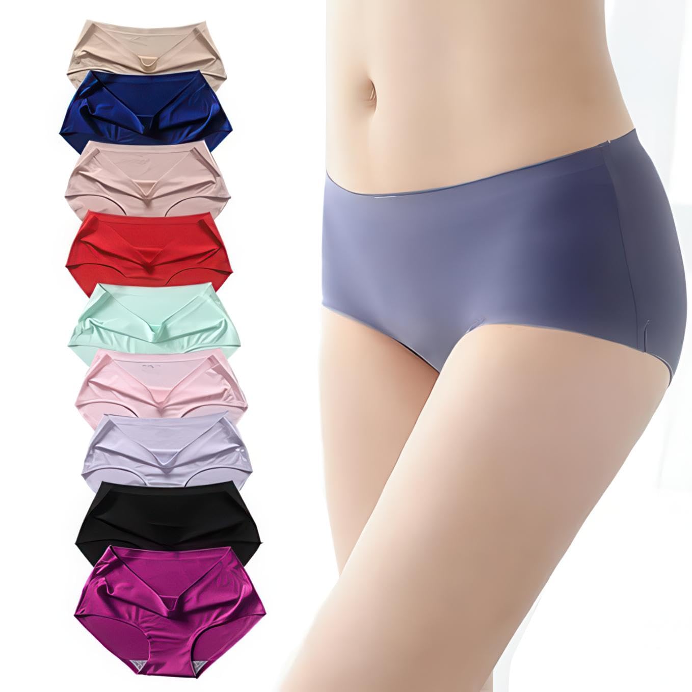 No Show Seamless Panties for Women – Soft, Lightweight, Breathable Underwear with Full Coverage Support Multicolour-image-25