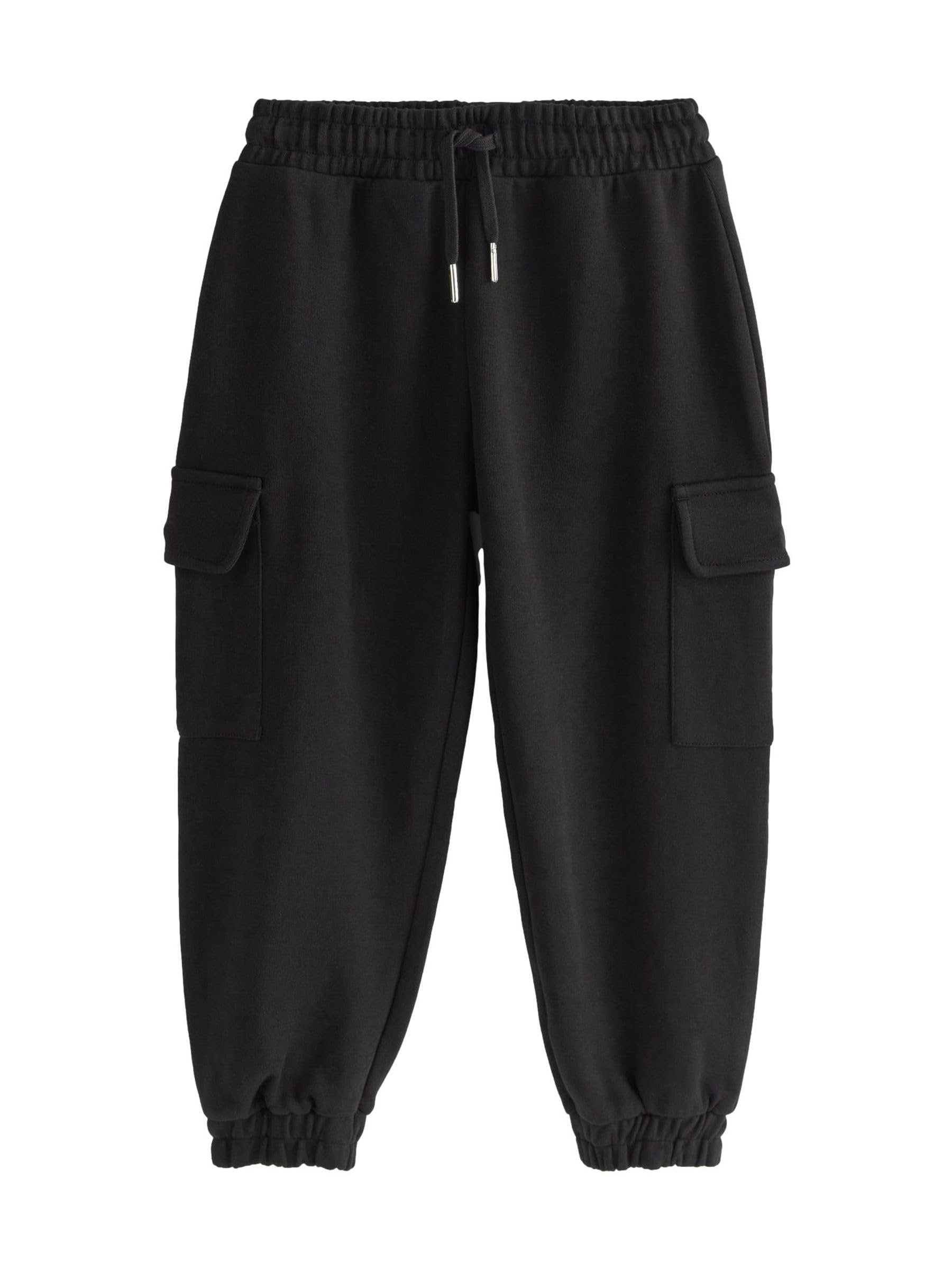 NEXT Mädchen Standard Cargo-Jogginghose im Utility-Stil Schwarz 146