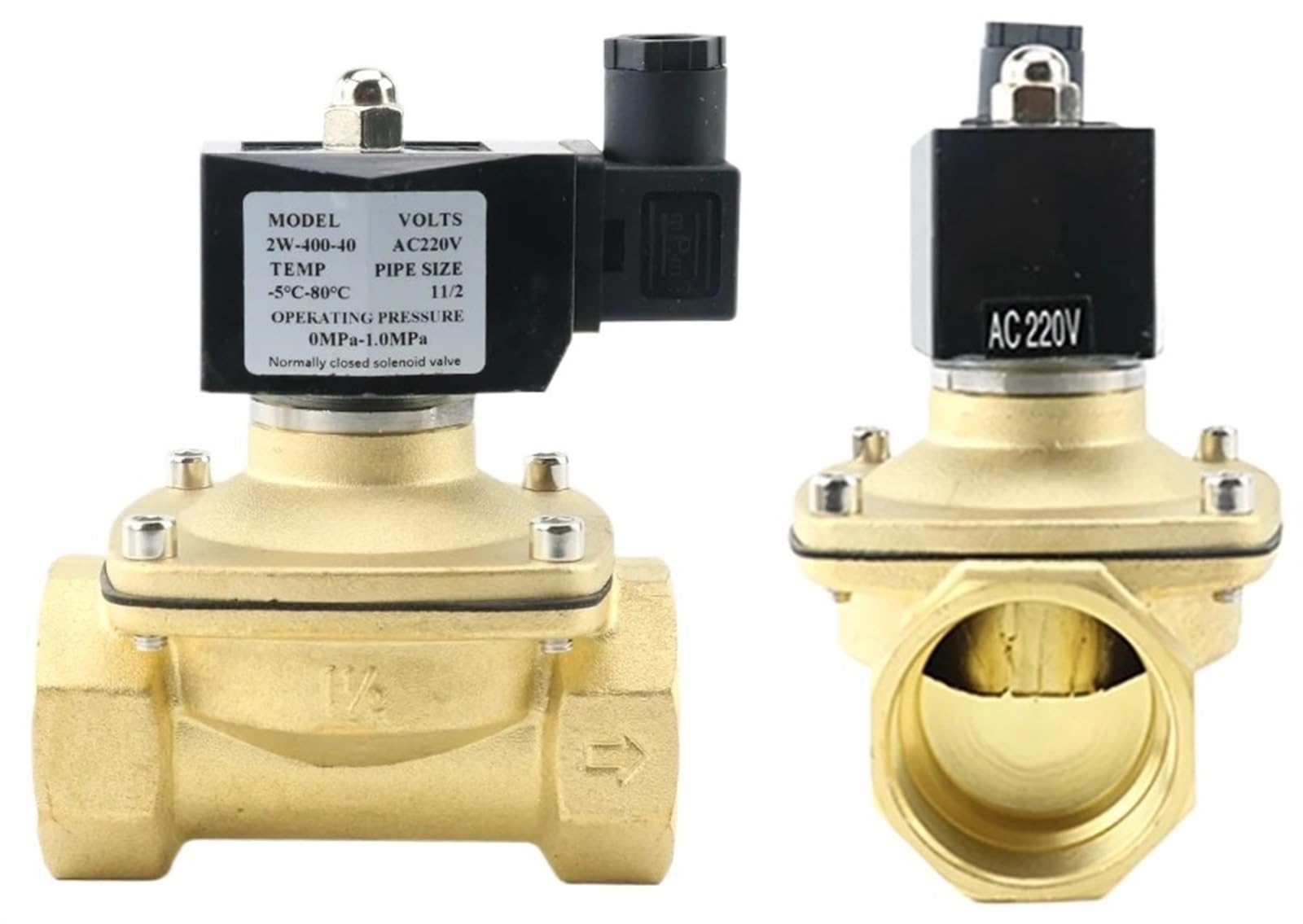 Électrovanne en laiton normalement fermée DC24V pour automatiser l'arrosage et circuits d'eau