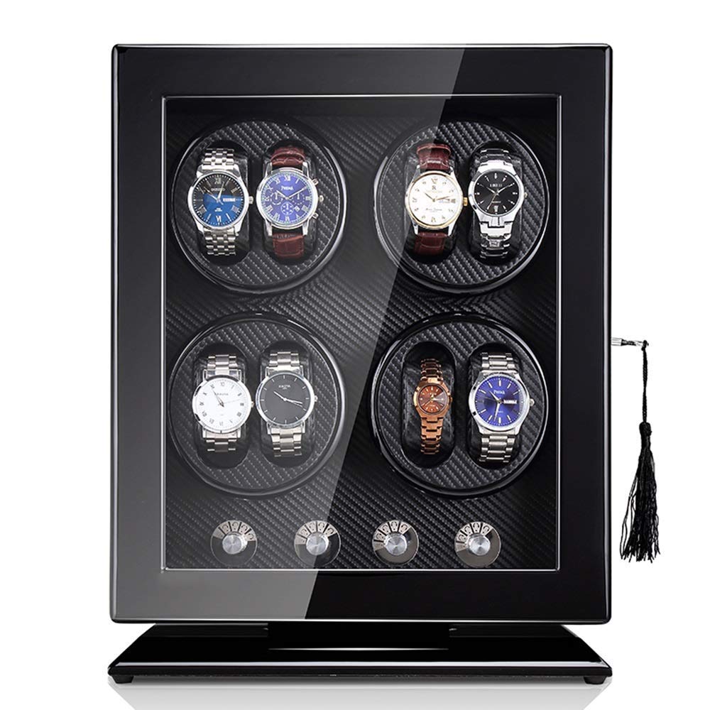CGCSYZ Watch Winder, Eight-Digit High-End Piano Paint Automatic Watch Winder, Silent Rotating Motor, 31 * 21 * 40Cm (B A)