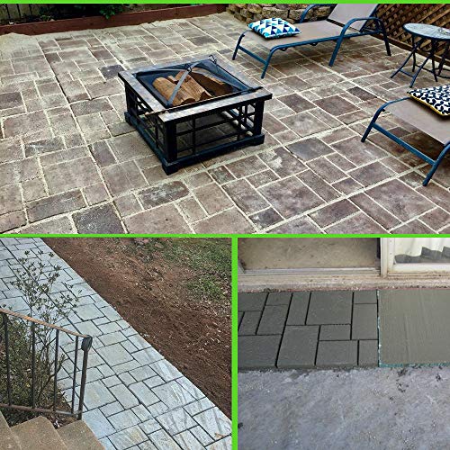 CJGQ 20"x20"x1.8" Plus Size Walk Maker Reusable Concrete Path Maker Molds Stepping Stone Paver Lawn Patio Yard Garden DIY Walkway Pavement Paving Moulds (8-Grid) - Thumbnail 6