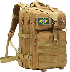 Mochila Tática Militar, 30 Litros, Impermeável, com 3 Compartimentos, Ideal para Camping, Viagens e Escola
