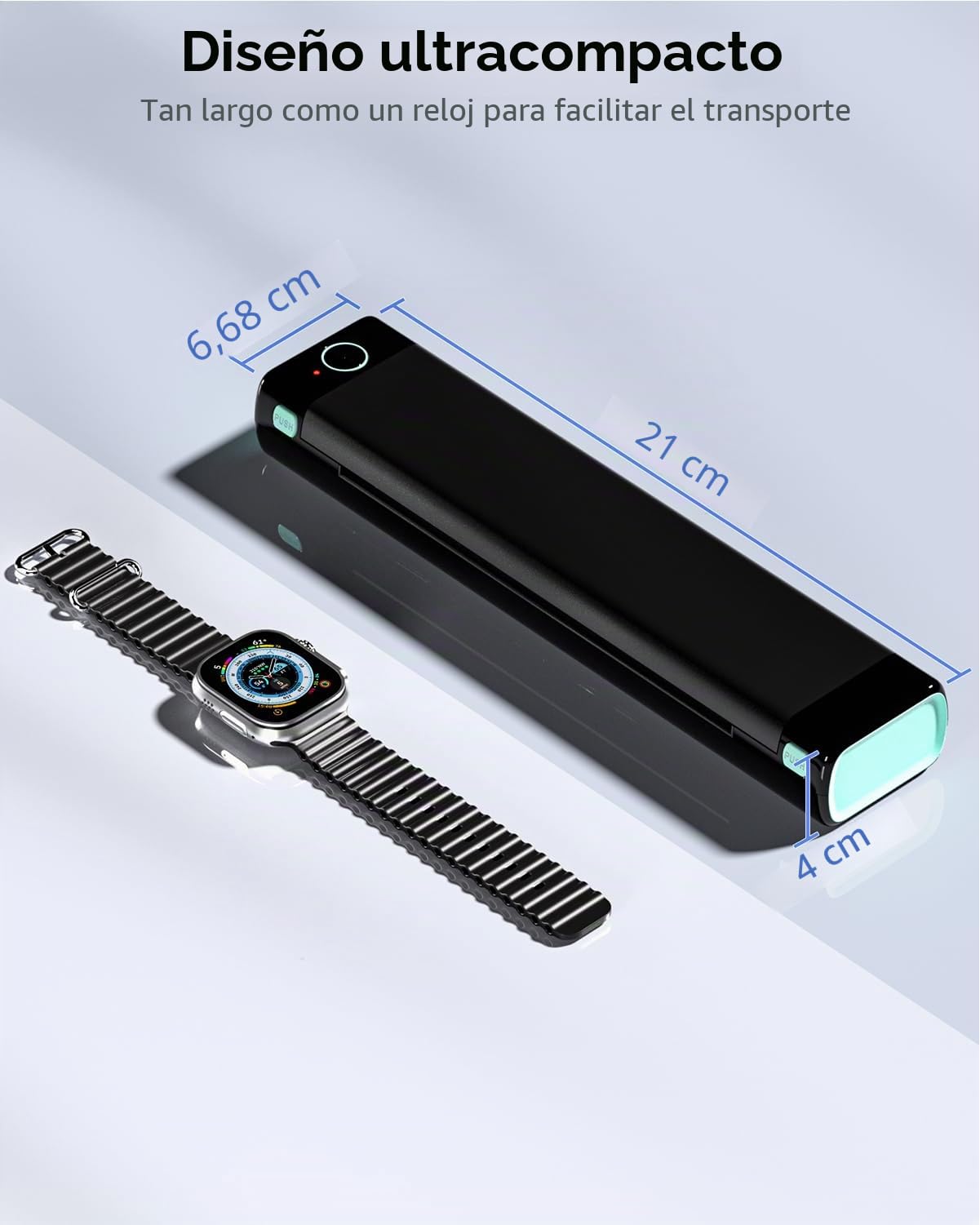 Phomemo M08F Portable Thermal Printer, A4 Bluetooth Inkless Mobile Printer Compatible with Phone Laptop, Wireless Printers for