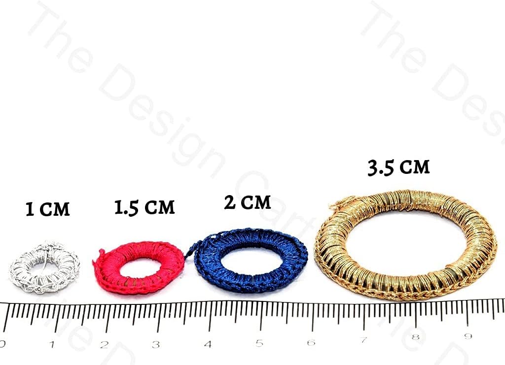 The Design Cart 240pc (1cm) White Round Crochet Thread Rings for Making Jewellery | Crochet Thread Rings.