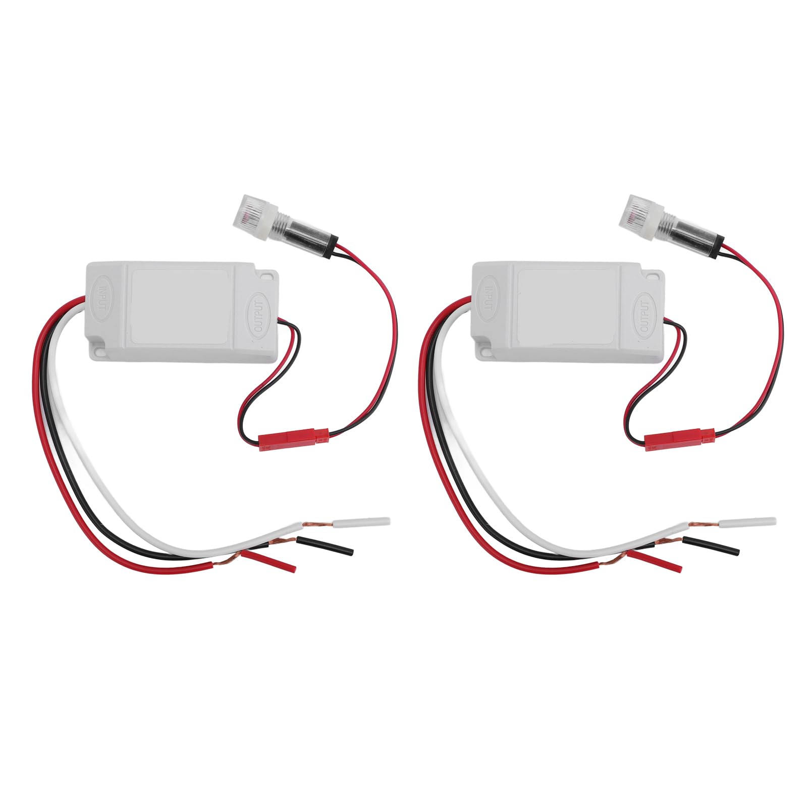 2 Pcs Photocell Light Sensitive Switch Sensor Auto On Off Dusk to Dawn Sensor Street Light Control Switch (DC 12-24V)