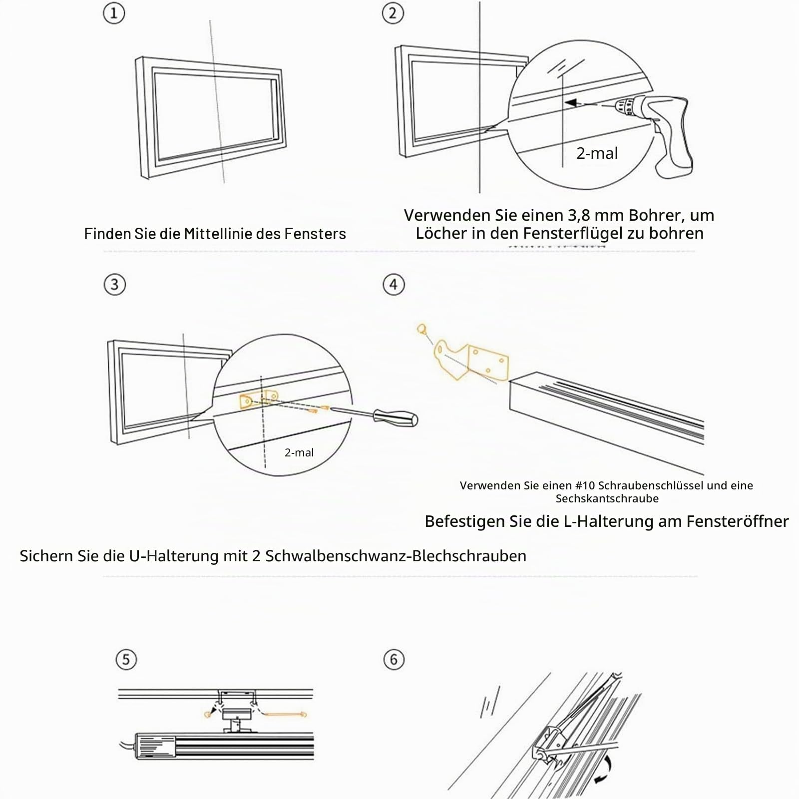 Automatischer Fensteröffner mit Fernbedienung und Schalter, für Dachfenster und Schiebefenster