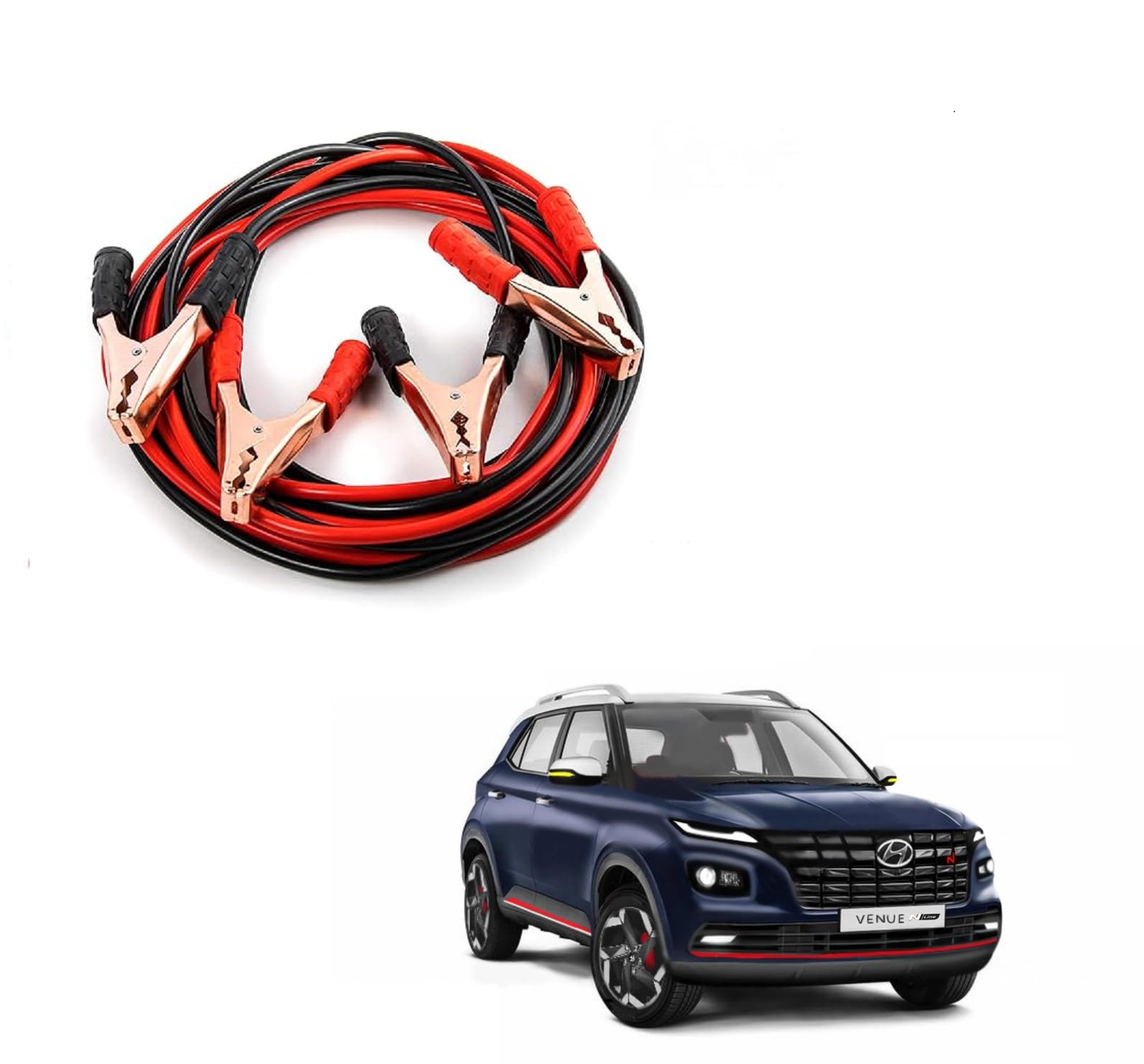 Kozdiko Heavy Duty Auto Jumper Cable Battery Booster Wire Clamp with Alligator Wire Emergency Car Battery Charging Booster Cables Compatibile with Hyundai Venue N-Line-image-14