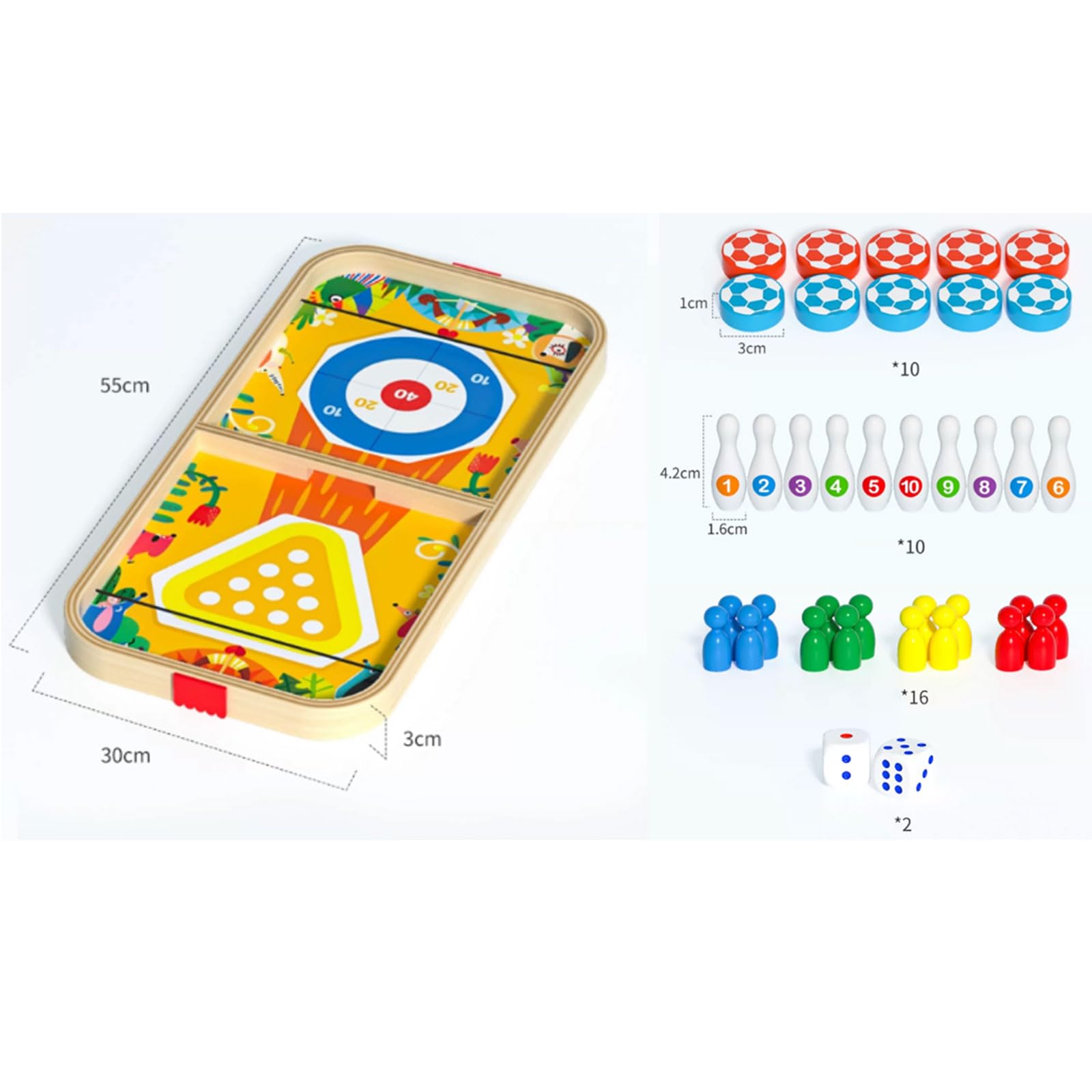 Juego de Mesa de Madera Montessori 5 en 1