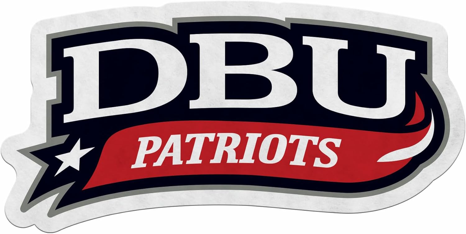 Rico Industries NCAA Dallas Baptist Patriots Shape Cut Pennant - Home and Living Room Décor - Soft Felt EZ to Hang